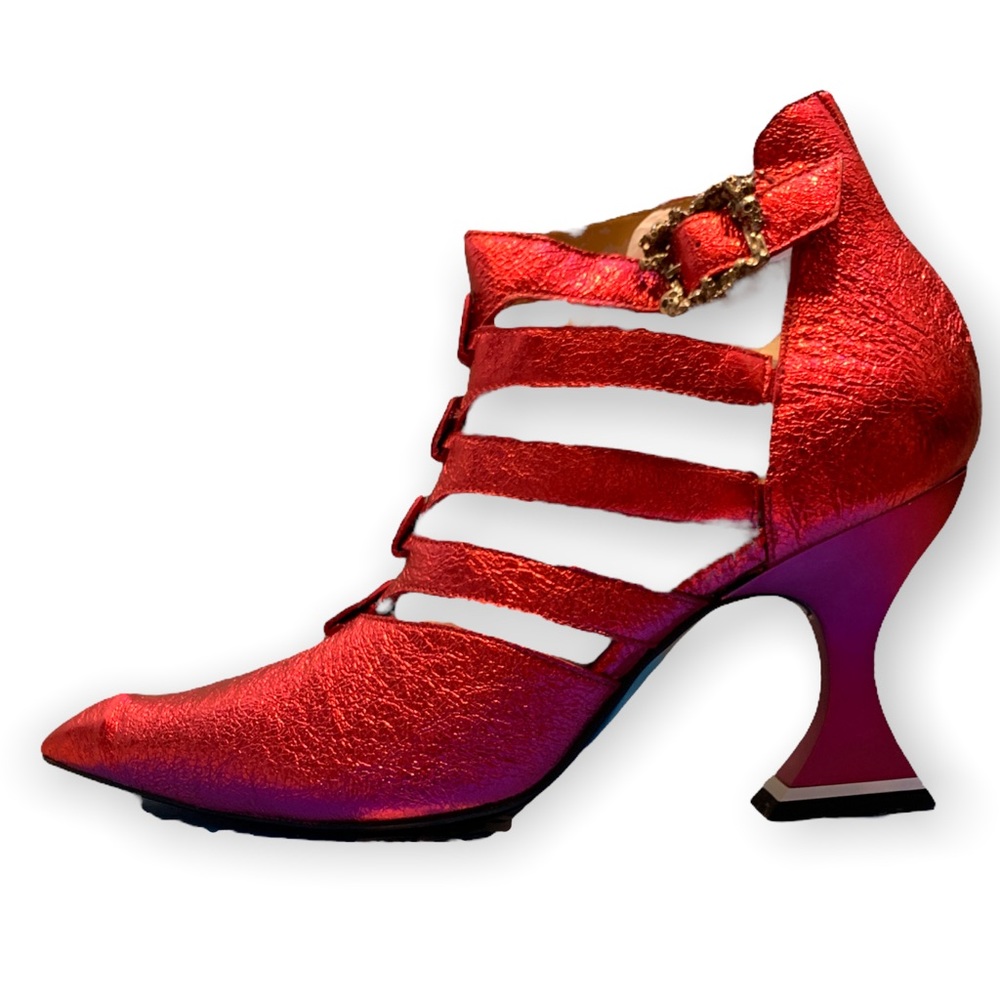 John Fluevog Leather Heeled Sandals - SO GLAM